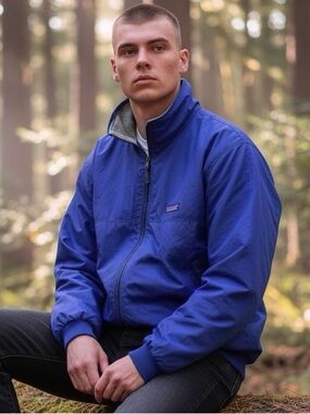 Vintage 1996 PATAGONIA Shelled Synchilla Fleece Lined Bomber Jacket #28131 | XL